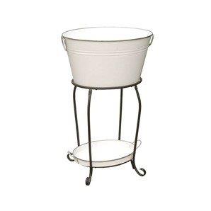 White oval Tubs on stands