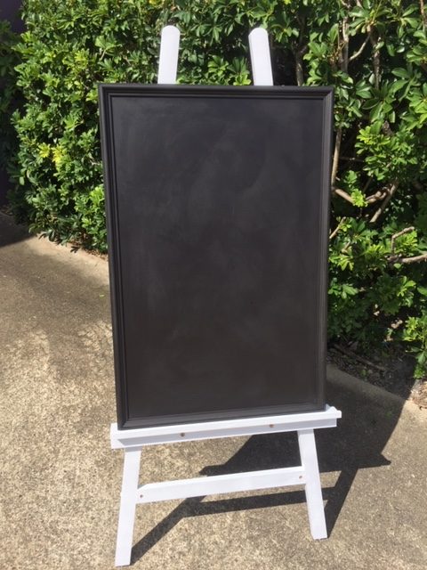 White Easel with blackboard
