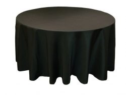 Black Round Table Cloth