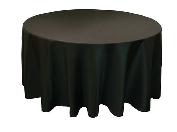 Black Round Table Cloth